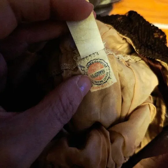 Vintage 1970's brown lace tie shoulder maxi dress size 8 - Picture 6 of 6